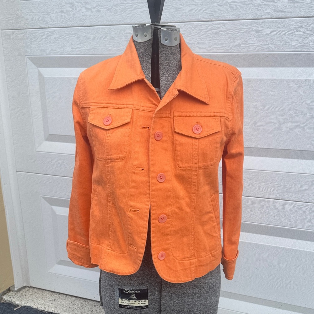 Talbots Bright Orange Stretch denim Jacket